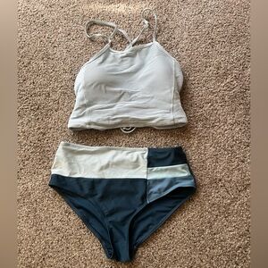Nani Bikini Set with Color Block Bottoms. Bottoms: M, Top: S. Removable pads